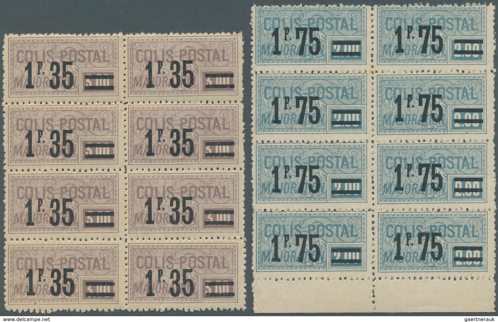 Frankreich - Postpaketmarken: 1926, Colis Postal (Majoration) 3.00fr. Violet Surcharged ‚1 F. 35‘ An - Autres & Non Classés