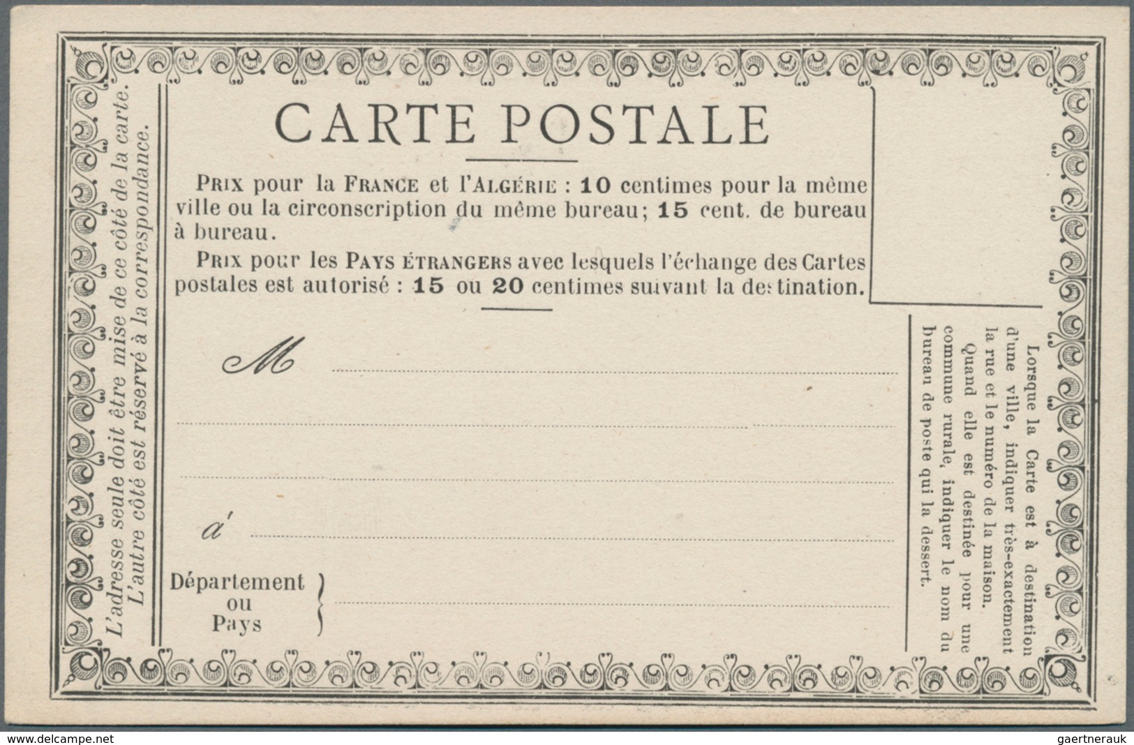 Frankreich - Ganzsachen: 1874/1878, assortment of 56 stationery forms "type 1873" used and unused in