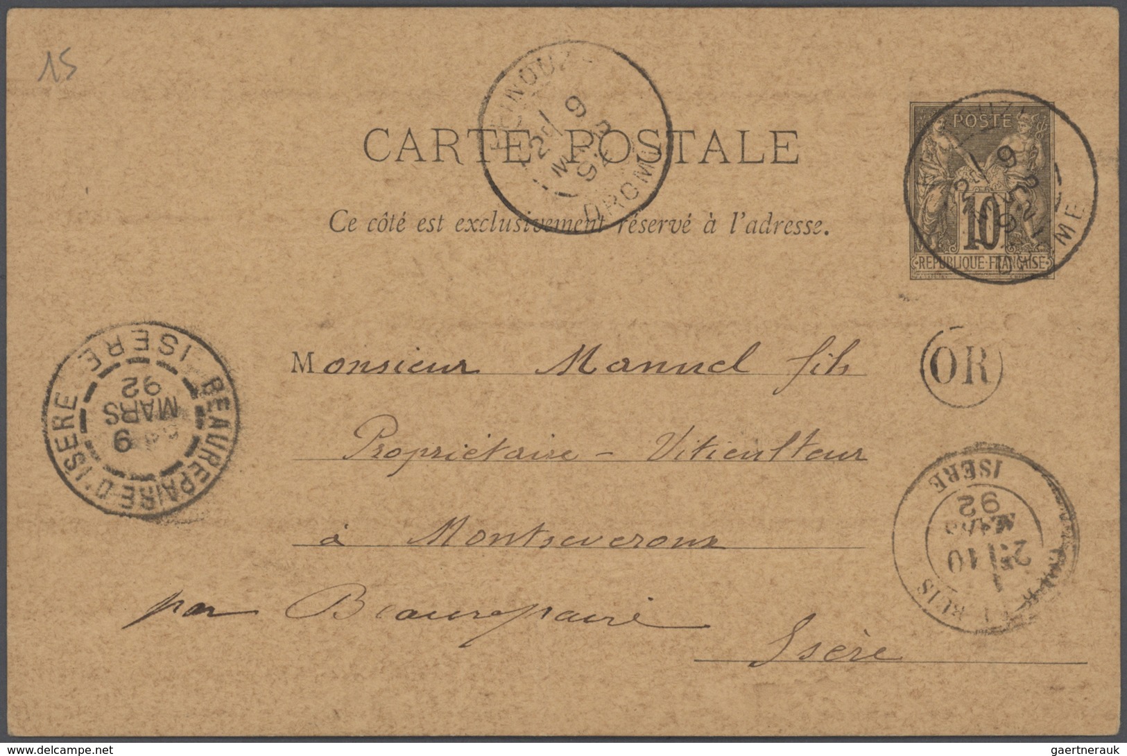 Frankreich - Ganzsachen: 1880/1901, Type Sage, accumulation of apprx. 168 stationeries (cards, doubl