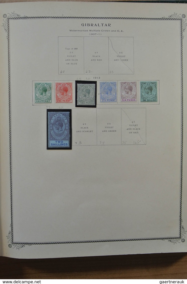 Gibraltar: 1889-2002. MNH and mint hinged collection Gibraltar 1889-2002 in Scott album. Collection