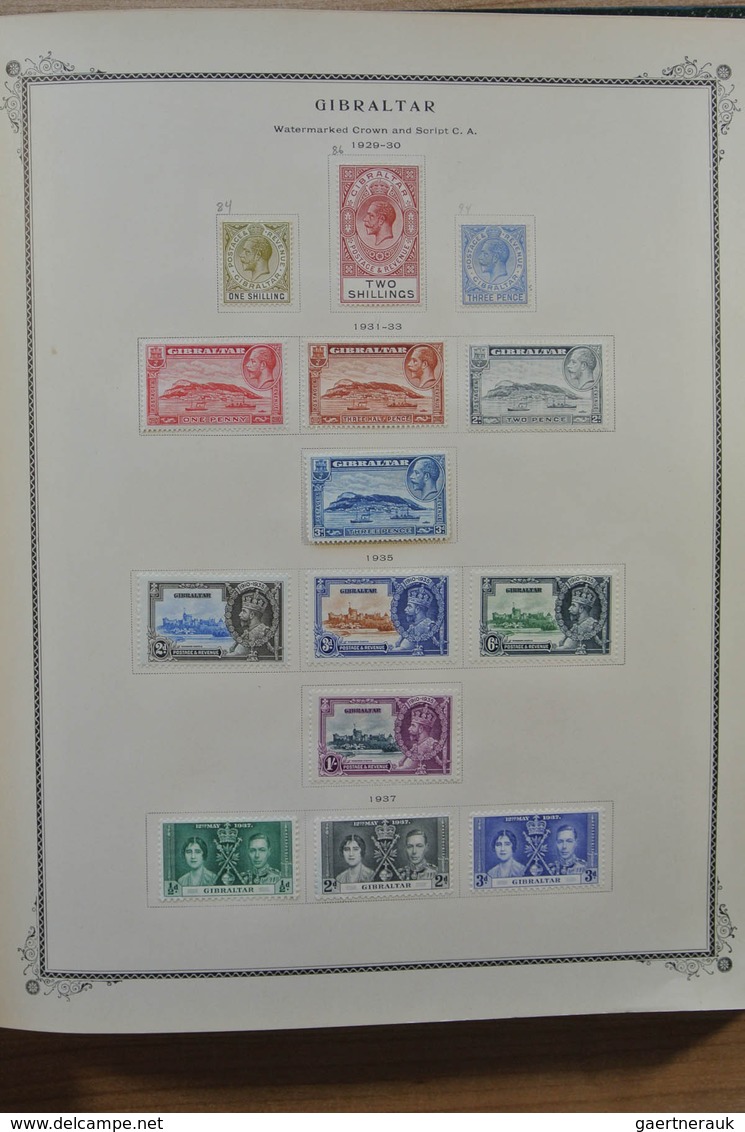 Gibraltar: 1889-2002. MNH and mint hinged collection Gibraltar 1889-2002 in Scott album. Collection