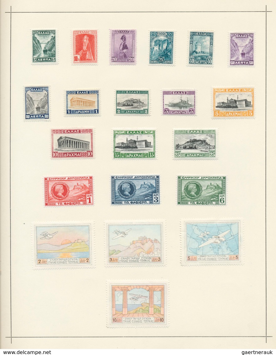 Griechenland: 1865/1930 (ca.), Mainly Mint Collection On Album Pages, From A Nice Section Of 36 Larg - Neufs