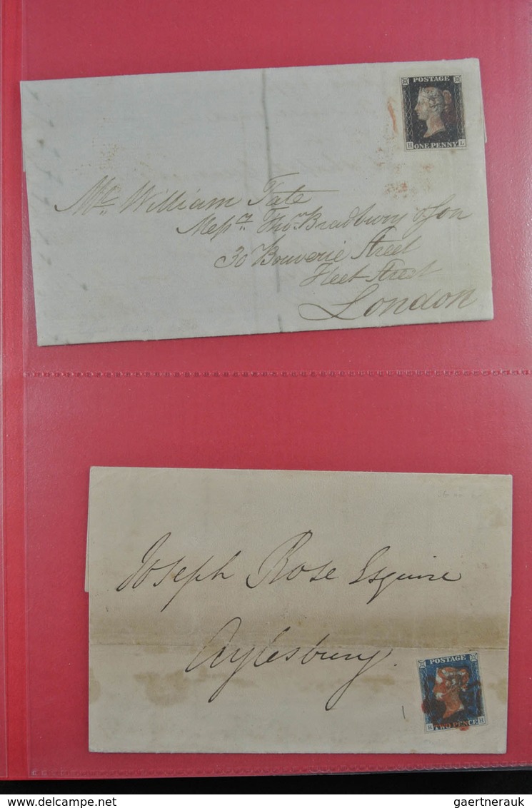 Großbritannien: 1840/1902: Great Collection Of Single Frankings, Mainly In Very Fresh And Wonderful - Autres & Non Classés