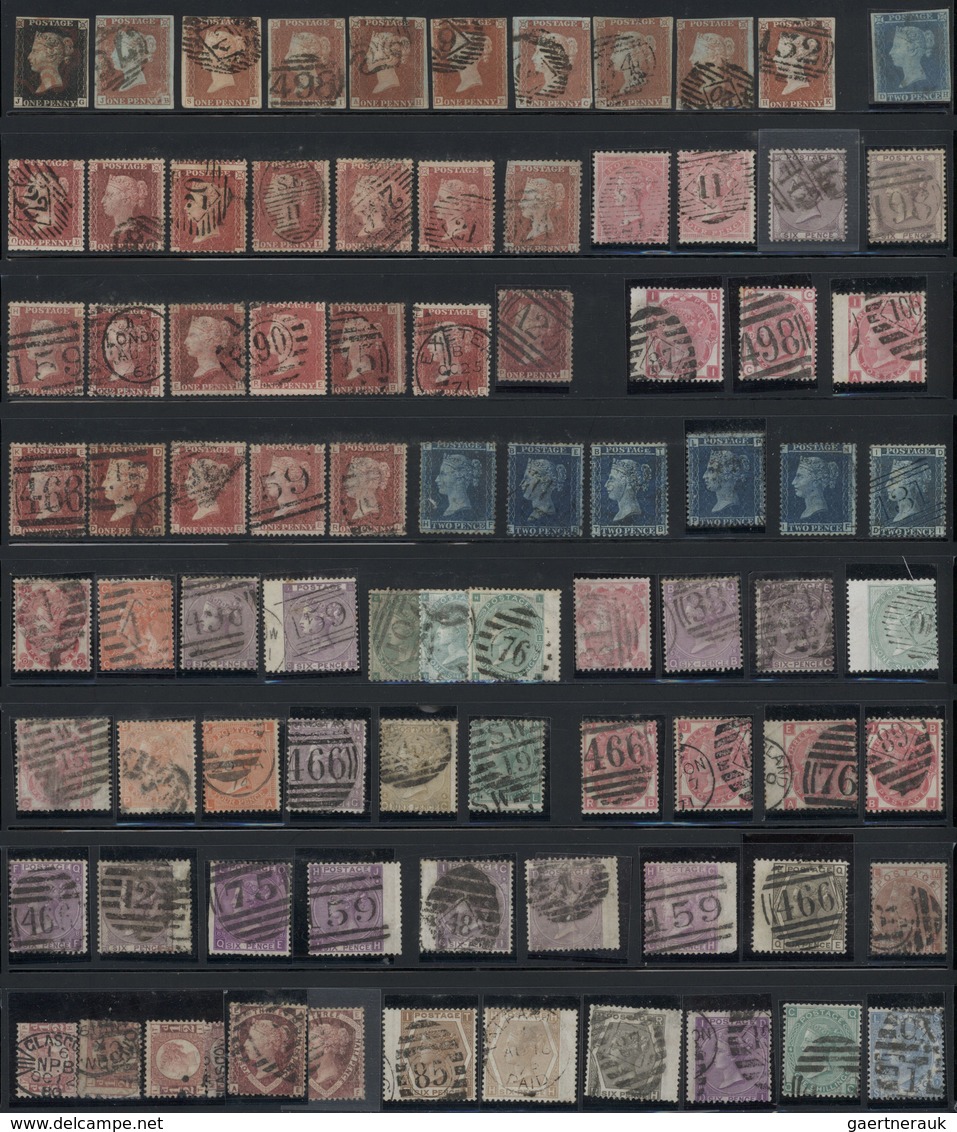 Großbritannien: 1840/1949, Used Collection Of Apprx. 700 Stamps With Main Value In The QV Issues, Sl - Otros & Sin Clasificación