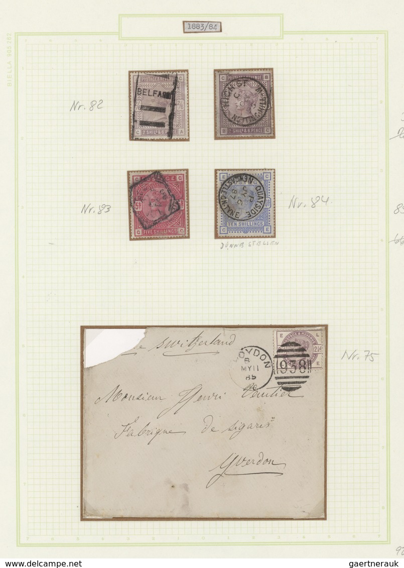 Großbritannien: 1840-Modern: Collection Of Mint And Used Stamps Plus Covers In Two Binders Plus Addi - Autres & Non Classés