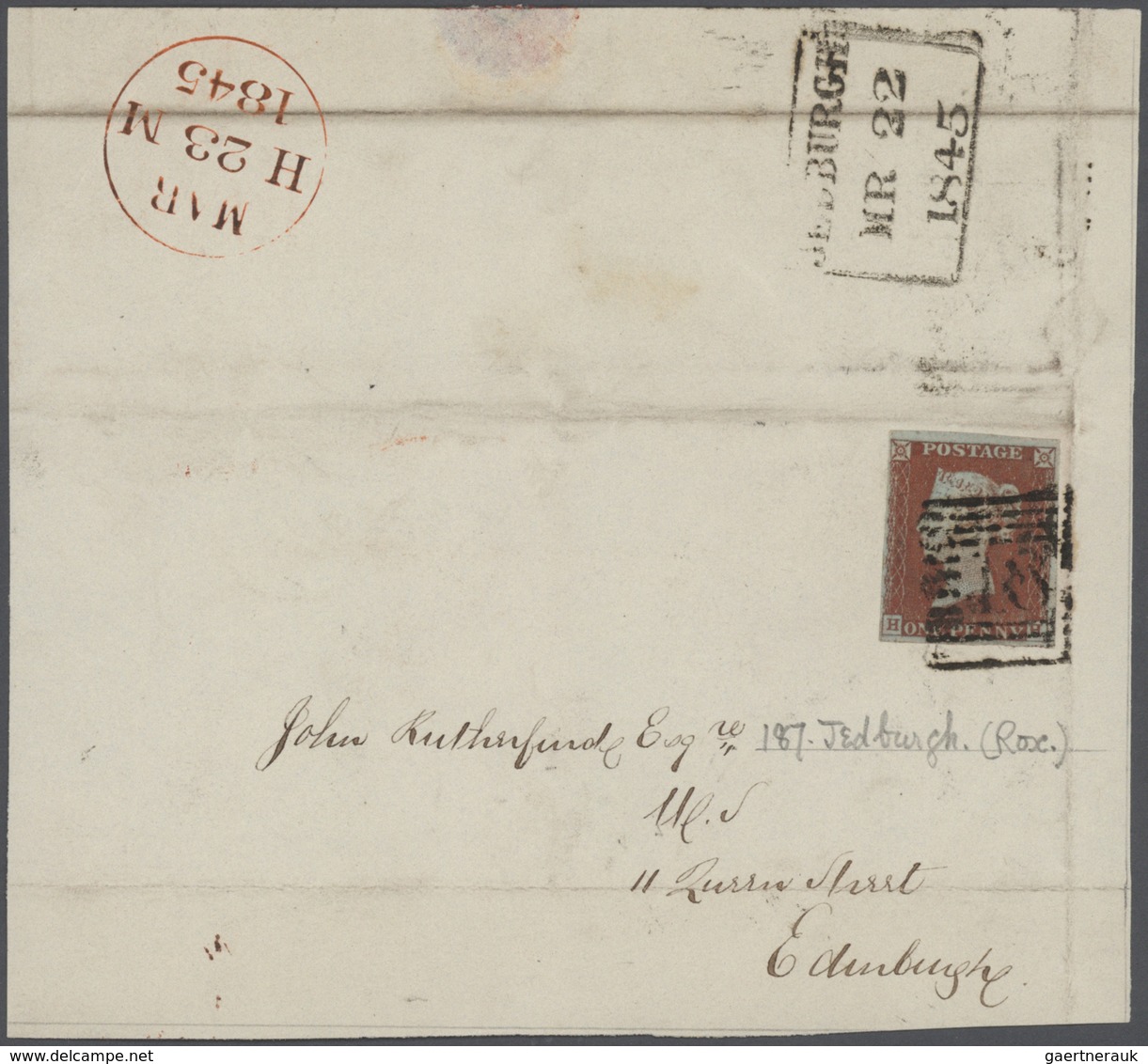 Großbritannien: 1840's SCOTLAND: Collection Of 48 Letters Used Within Scotland And Franked By Penny - Autres & Non Classés