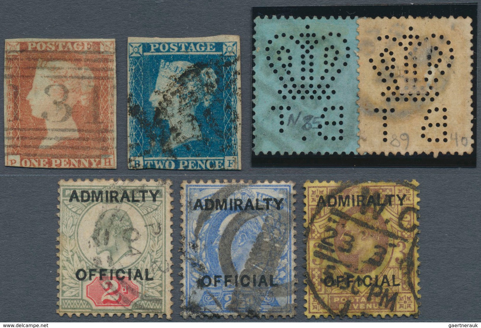 Großbritannien: 1841-1960 Ca.: More Than 1200 Stamps, Used Mostly, From A Few Early QV Imperforated - Autres & Non Classés