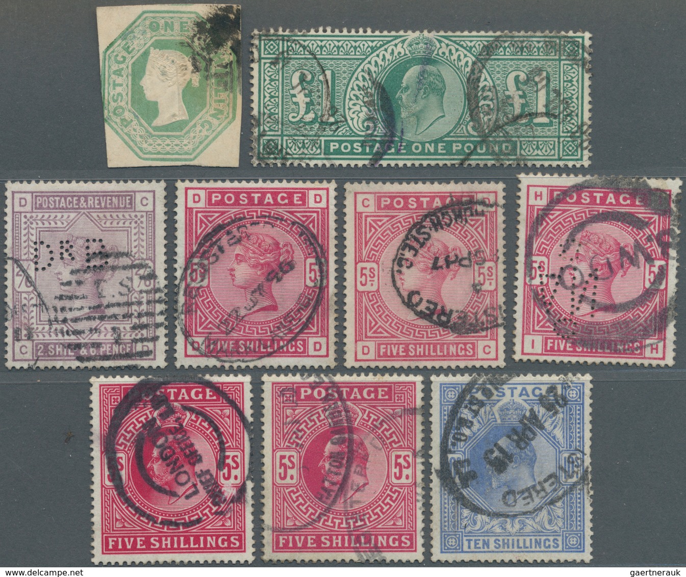 Großbritannien: 1847/1920 (ca.), Accumulation On Stockcards In Box With Majority In QV And KEVII Iss - Autres & Non Classés