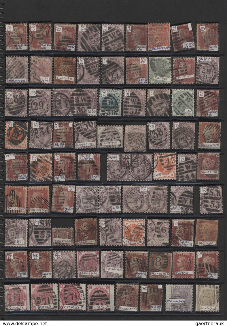 Großbritannien: 1855/1900 (ca.), Specialised Collection/accumulation Of More Than 1.600 Stamps, Show - Autres & Non Classés