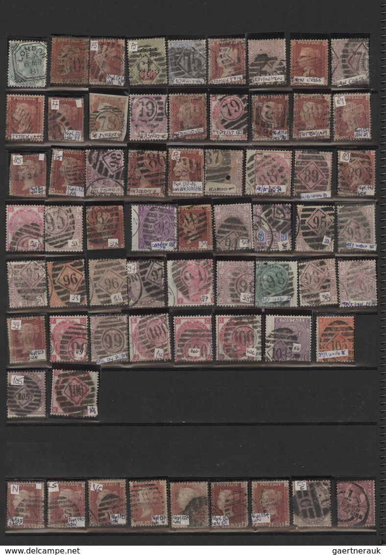 Großbritannien: 1855/1900 (ca.), Specialised Collection/accumulation Of More Than 1.600 Stamps, Show - Autres & Non Classés