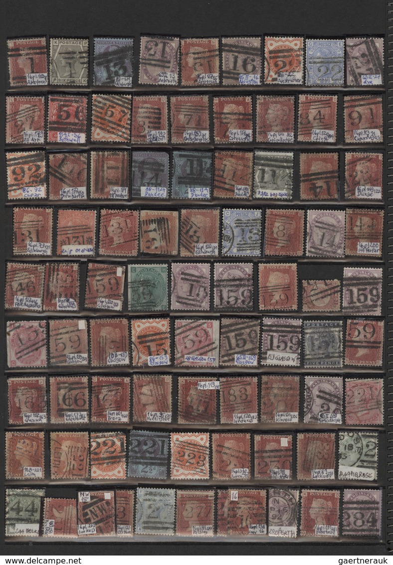 Großbritannien: 1855/1900 (ca.), Specialised Collection/accumulation Of More Than 1.600 Stamps, Show - Autres & Non Classés