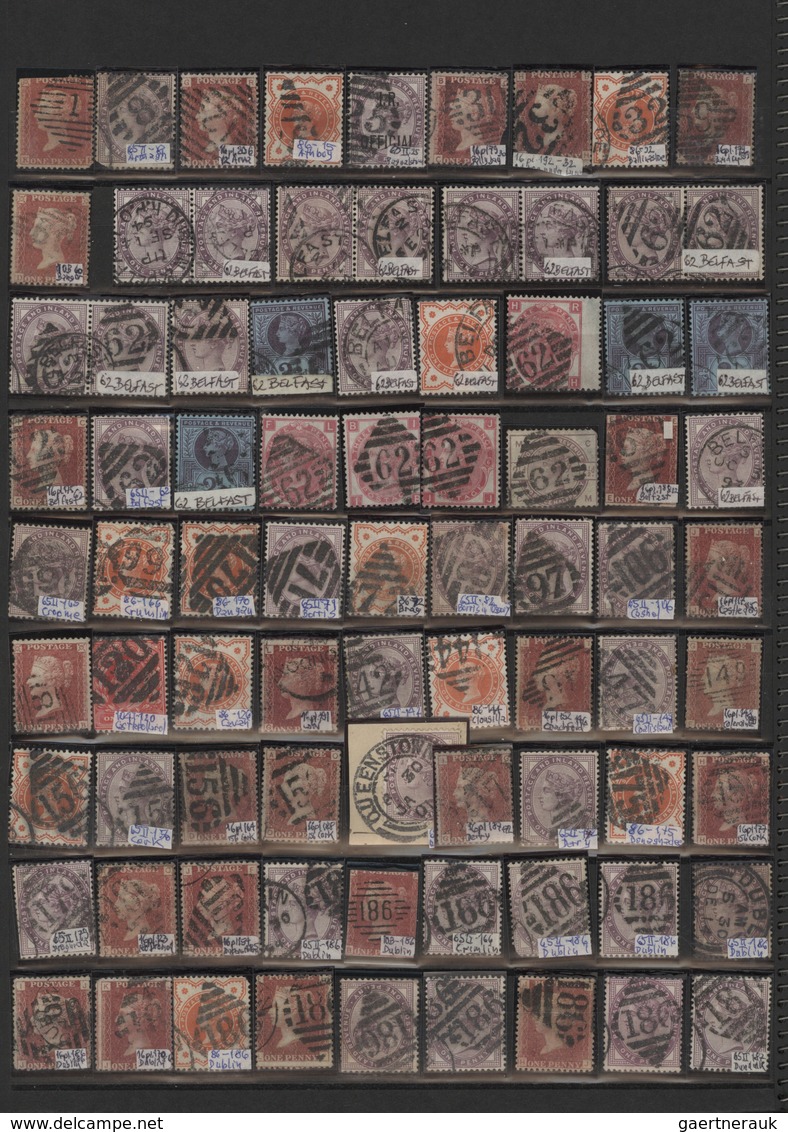 Großbritannien: 1855/1900 (ca.), Specialised Collection/accumulation Of More Than 1.600 Stamps, Show - Autres & Non Classés