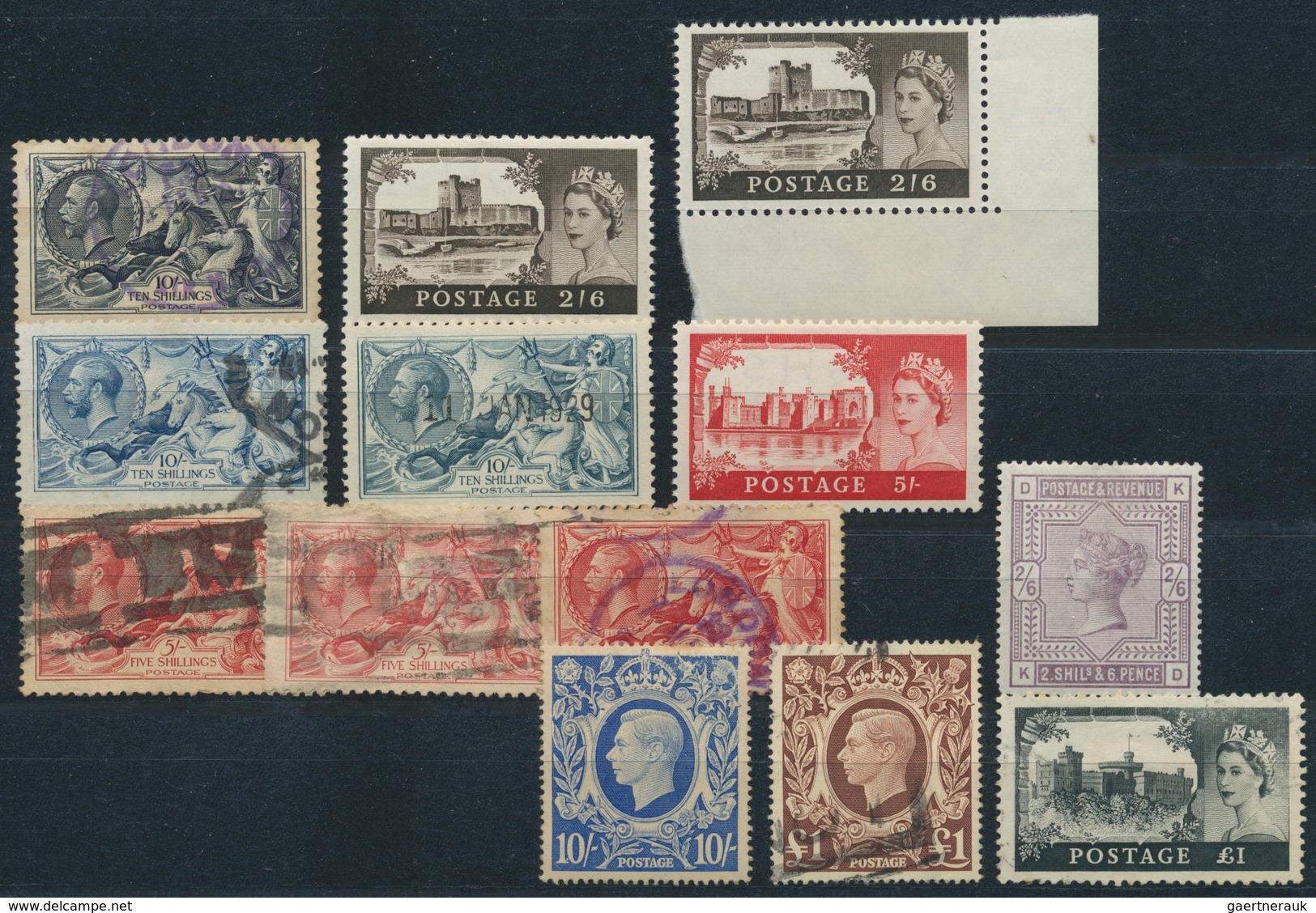 Großbritannien: 1855/1960 (ca.), Used And Mint Lot Of Apprx. 100 Stamps, Varied Condition, Incl. 88 - Autres & Non Classés