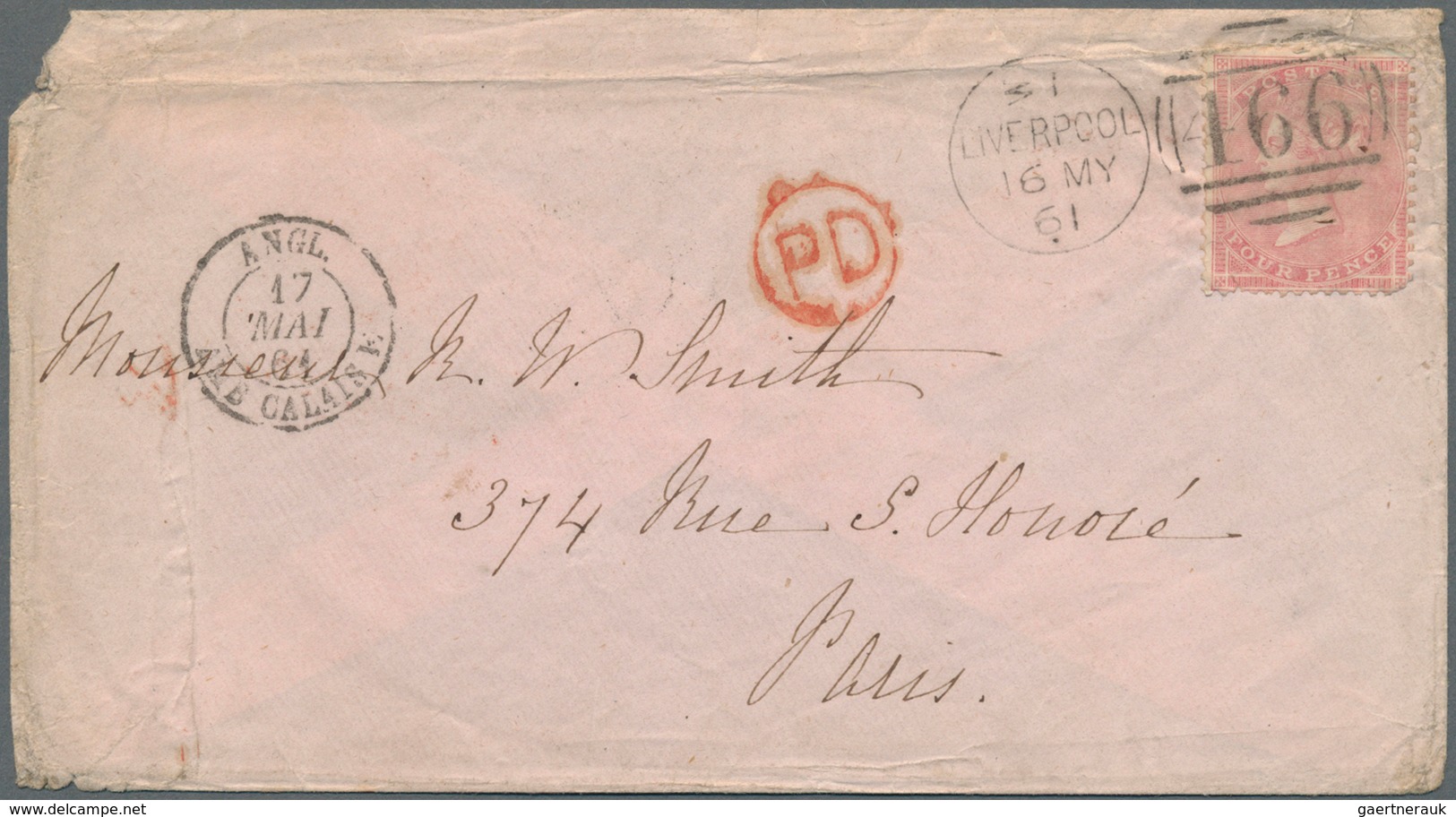 Großbritannien: 1861/1881, Group Of 16 Lettersheets/covers Bearing Surface-printed Issues, Mainly Se - Autres & Non Classés