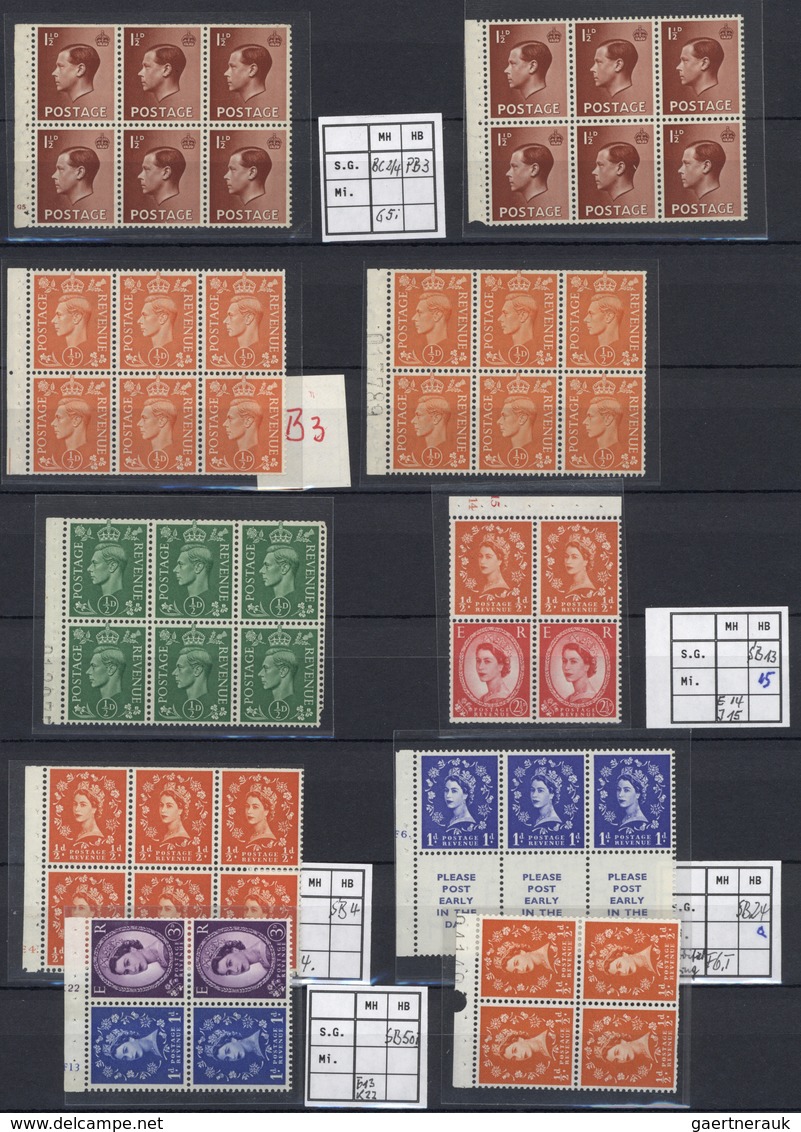 Großbritannien: 1936/1972 (ca.), KEVIII, KGVI And QEII, U/m Collection Of 72 Booklet Panes Incl. Som - Autres & Non Classés