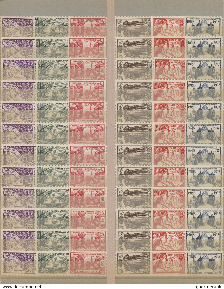 Großbritannien: 1937/1949, Inclusive France. Collection Containing "OMNIBUS ISSUES" Of British And F - Autres & Non Classés