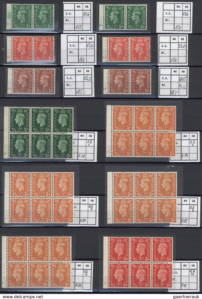 Großbritannien: 1937/1951, KGVI, U/m Assortment Of 16 Booklet Panes With CYLINDER NUMBERS, E.g. SG N - Autres & Non Classés