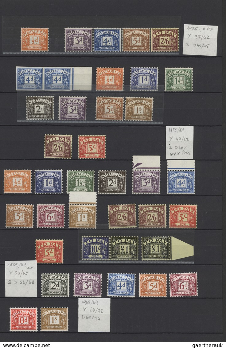 Großbritannien - Portomarken: 1954/1973, Mint Collection Incl. SG D40/45 (excl. 2d.), 4d Imperf. Pai - Impuestos