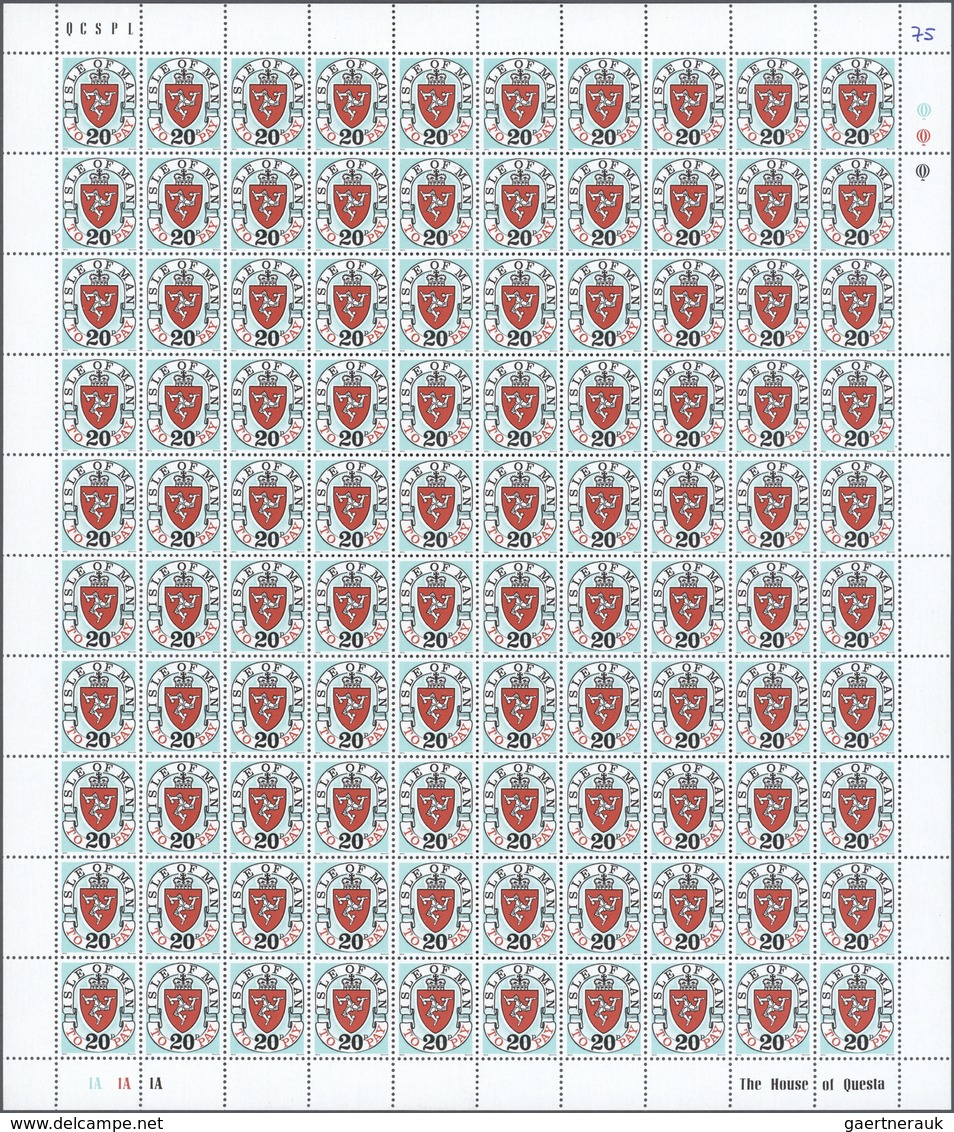 Großbritannien - Isle Of Man - Portomarken: 1973, 5 Jul, Coat Of Arms ½p. To 20p., Complete Set In ( - Other & Unclassified