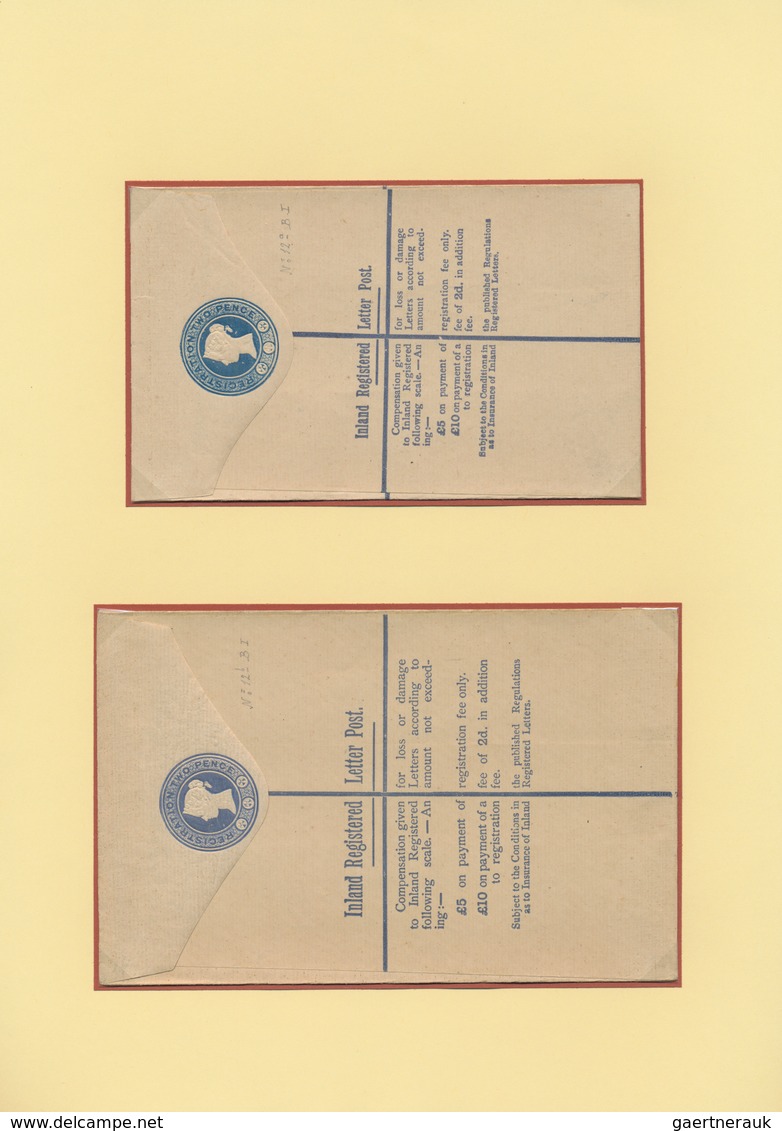 Großbritannien - Ganzsachen: 1878/1982, REGISTERED ENVELOPES, Deeply Specialised And Comprehensive C - Autres & Non Classés