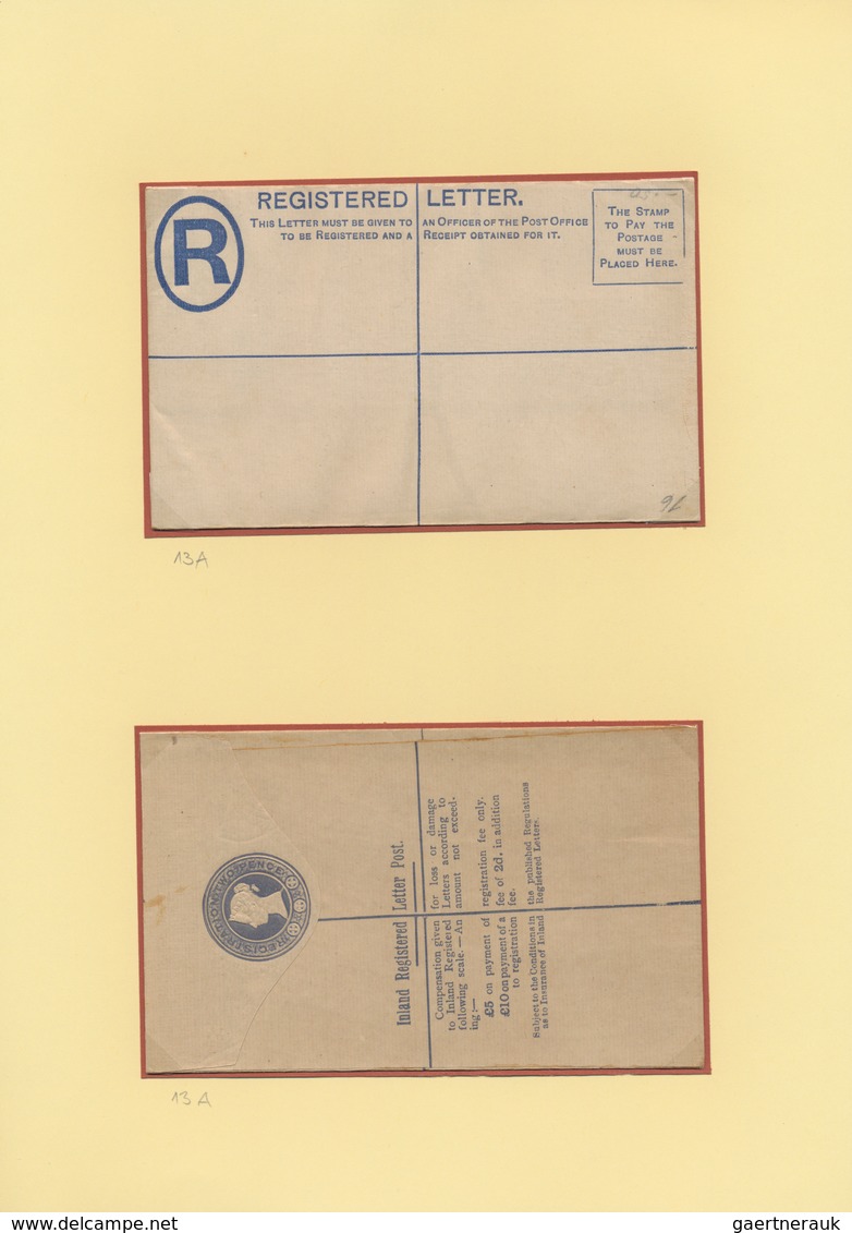 Großbritannien - Ganzsachen: 1878/1982, REGISTERED ENVELOPES, Deeply Specialised And Comprehensive C - Otros & Sin Clasificación