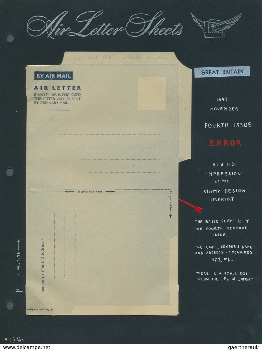 Großbritannien - Ganzsachen: 1941/1957 (ca.), AEROGRAMMES: Specialised Exhibition Collection On Well - Otros & Sin Clasificación