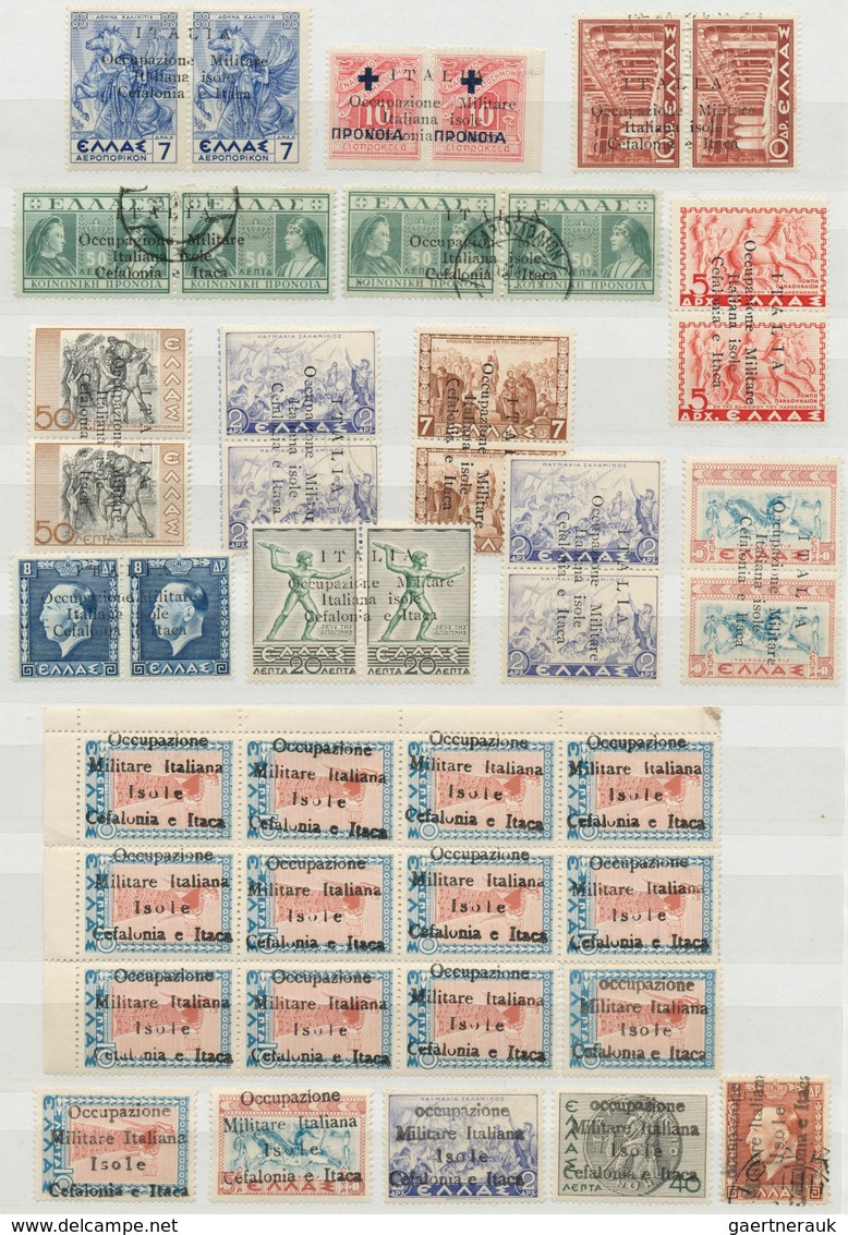 Ionische Inseln - Lokalausgaben: Kefalonia Und Ithaka: 1941, Argostoli And Ithaca Issue, Mainly Mint - Iles Ioniques