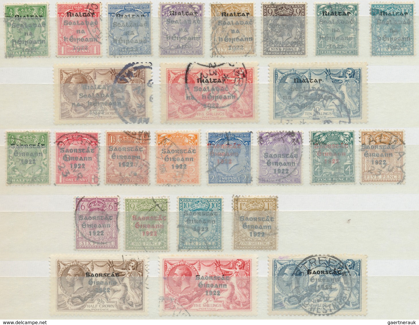 Irland: 1922/1970, Used Collection On Stockpages From A Nice Selection Of "Seleadac" And "Soarstat" - Lettres & Documents