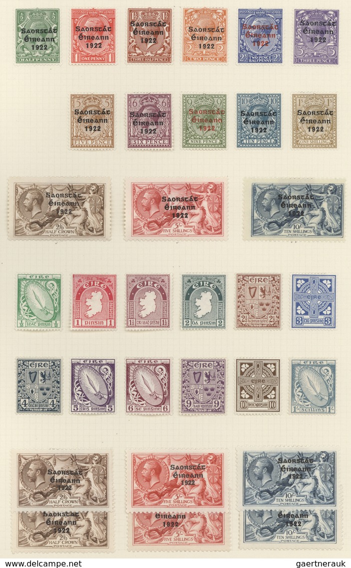 Irland: 1922/54, A Scarce Mint Collection ( Incl. 2x Nr. 9-11: 1x * And 1x ** MNH!, 2x 37-39 Etc..) - Lettres & Documents