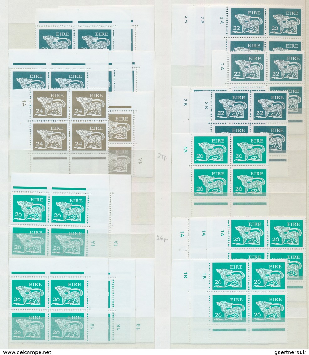 Irland: 1968/1982, Definitives "Ancient Irish Art" ("GERL" Issues), Comprehensive Accumulation In A - Lettres & Documents