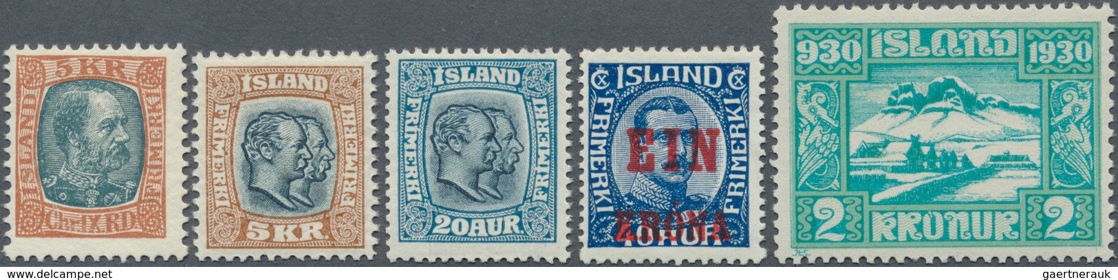 Island: 1902/1945, U/m Assortment Of Better Issues, E.g. 1902/1904 Definitives "Christian IX" 13 Val - Otros & Sin Clasificación