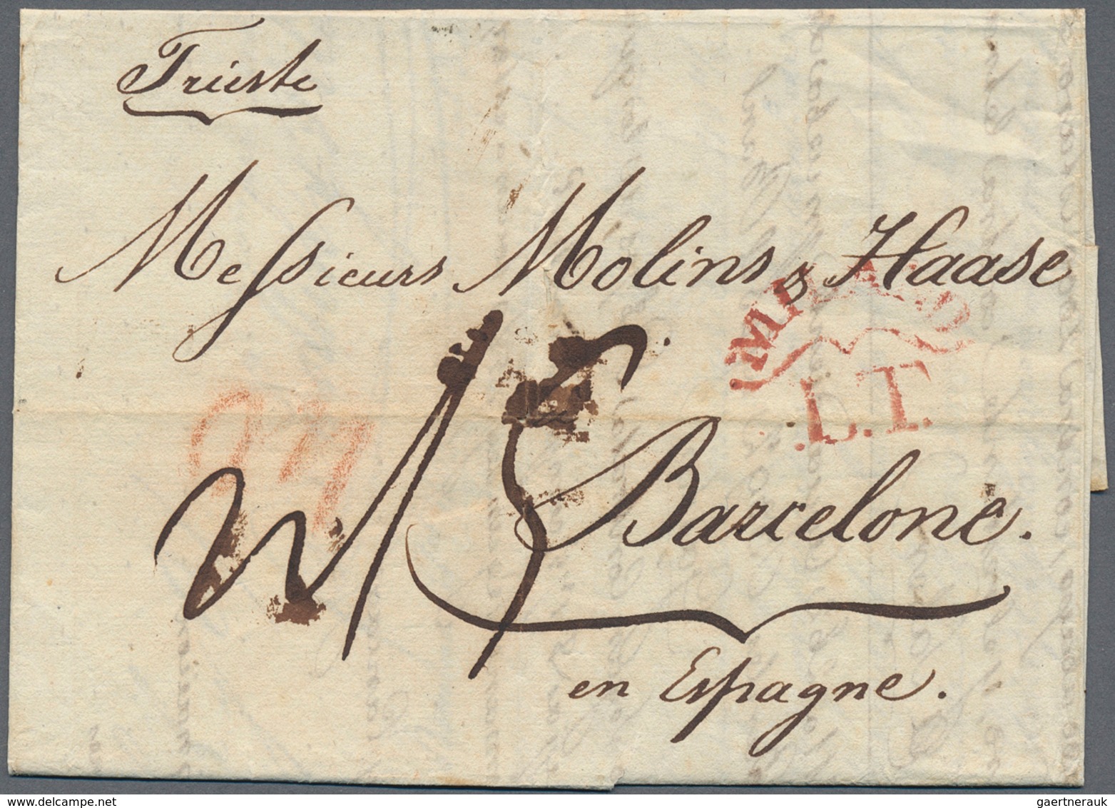 Italien - Vorphilatelie: 1757/1855 Ca., Collection With More Than 40 Folded Letter Covers, Comprisin - 1. ...-1850 Prephilately