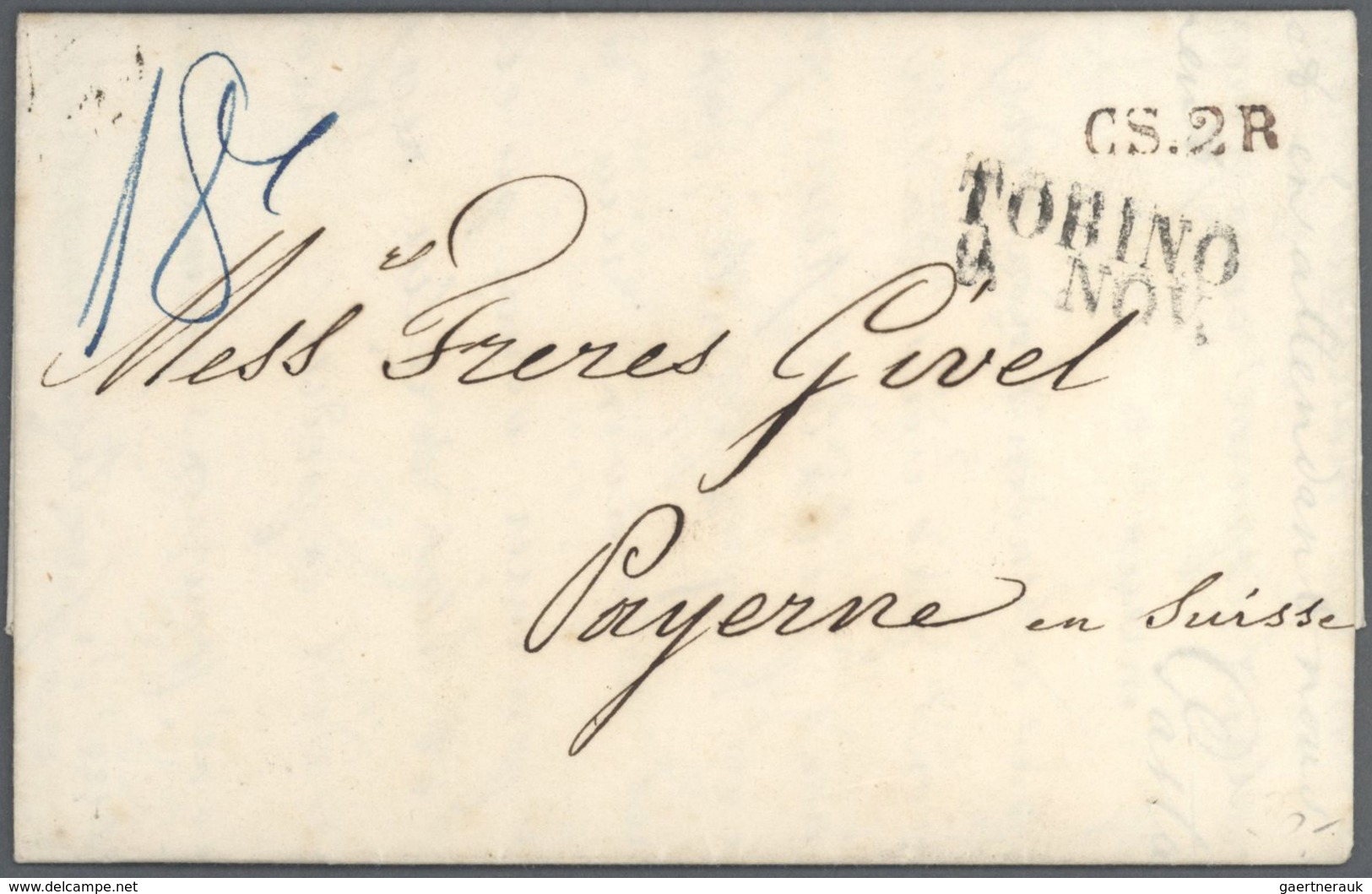 Italien - Vorphilatelie: 1832/65 (ca.), Lot Of Ca. 110 Stampless (entire)-letters With Incoming-mail - ...-1850 Préphilatélie