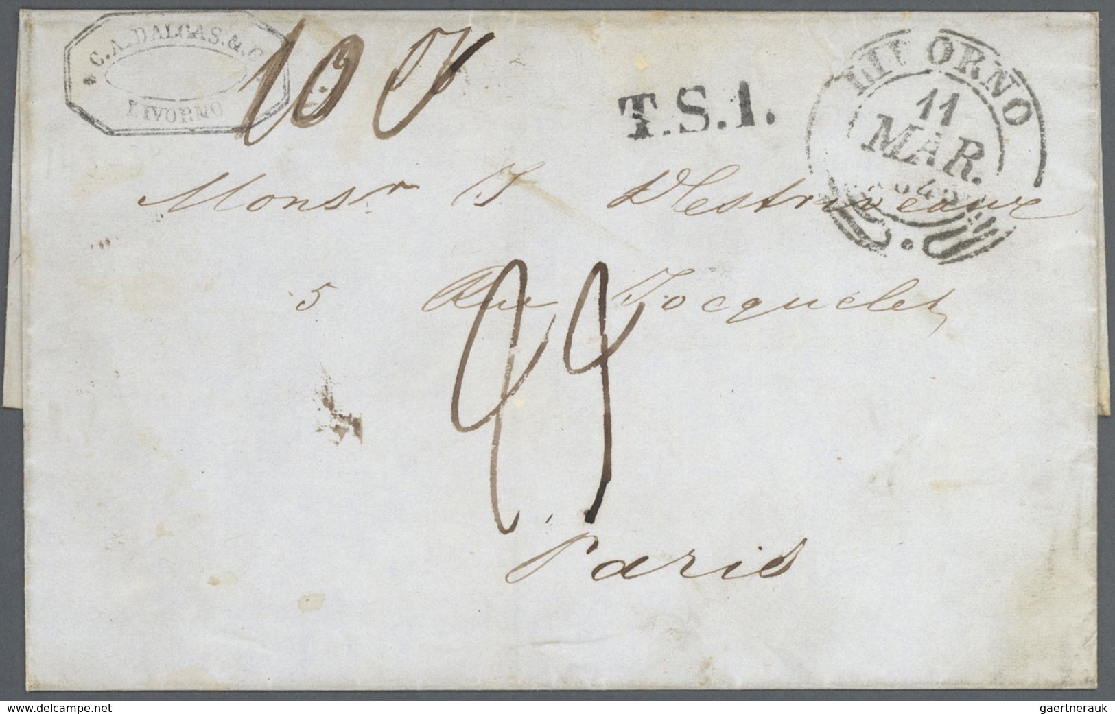 Italien - Vorphilatelie: 1832/65 (ca.), Lot Of Ca. 110 Stampless (entire)-letters With Incoming-mail - 1. ...-1850 Prefilatelia