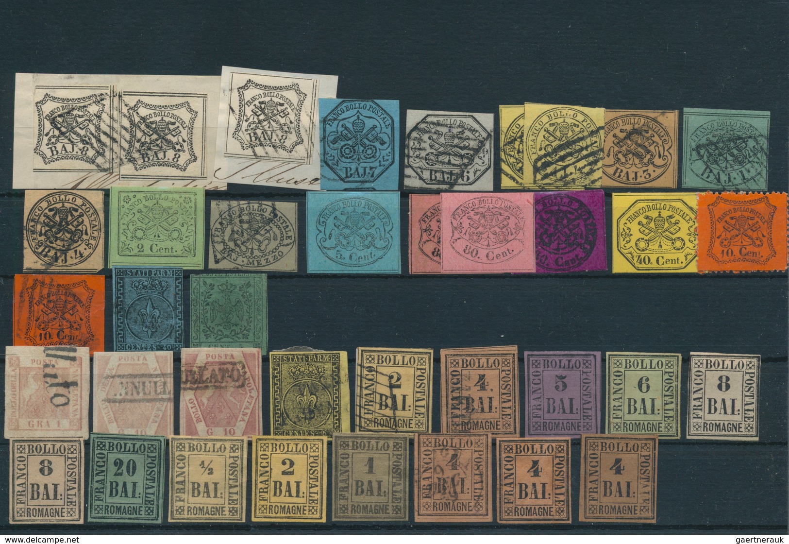 Altitalien: 1852/60 (ca.), Schönes Lot Von Ca. 37 Meist Gestempelten Marken Der Gebiete Kirchenstaat - Collections