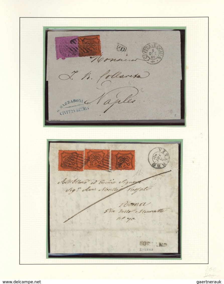Italien - Altitalienische Staaten: Kirchenstaat: 1821/1870, specialised collection of apprx. 225 sta
