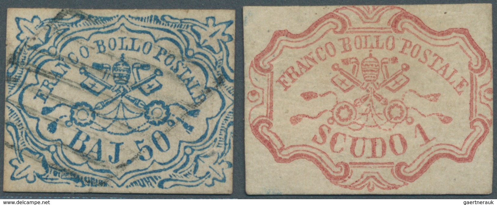 Italien - Altitalienische Staaten: Kirchenstaat: 1852/1868, Used And Mint Collection On Album Pages - Estados Pontificados