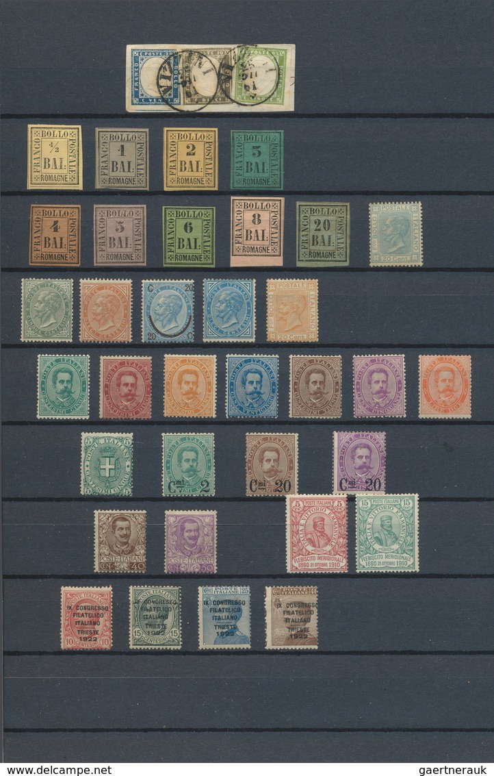 Italien: 1860/1944 (ca.), Mainly Mint Collection Of Exclusively Better Issues, From Some Italian Sta - Neufs