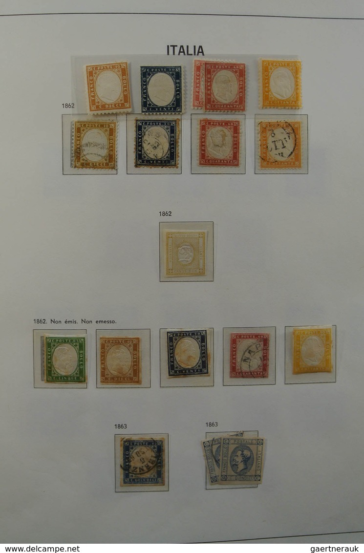 Italien: 1861-1975. MNH, Mint Hinged And Used Collection Italy 1861-1975 In 2 Davo Cristal Albums An - Neufs