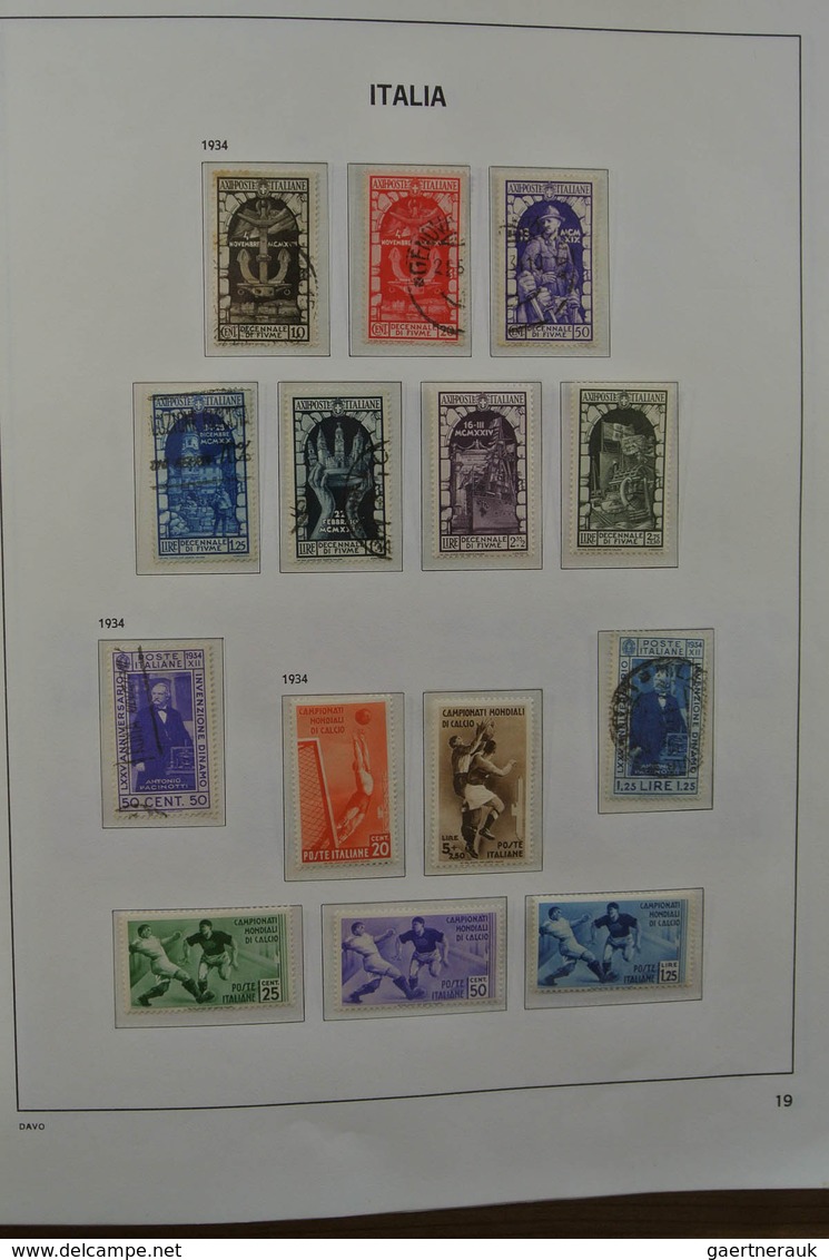 Italien: 1861-1975. MNH, mint hinged and used collection Italy 1861-1975 in 2 Davo cristal albums an