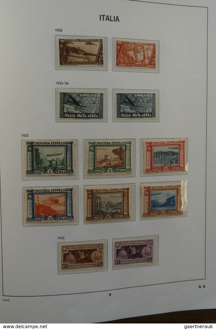 Italien: 1861-1975. MNH, mint hinged and used collection Italy 1861-1975 in 2 Davo cristal albums an