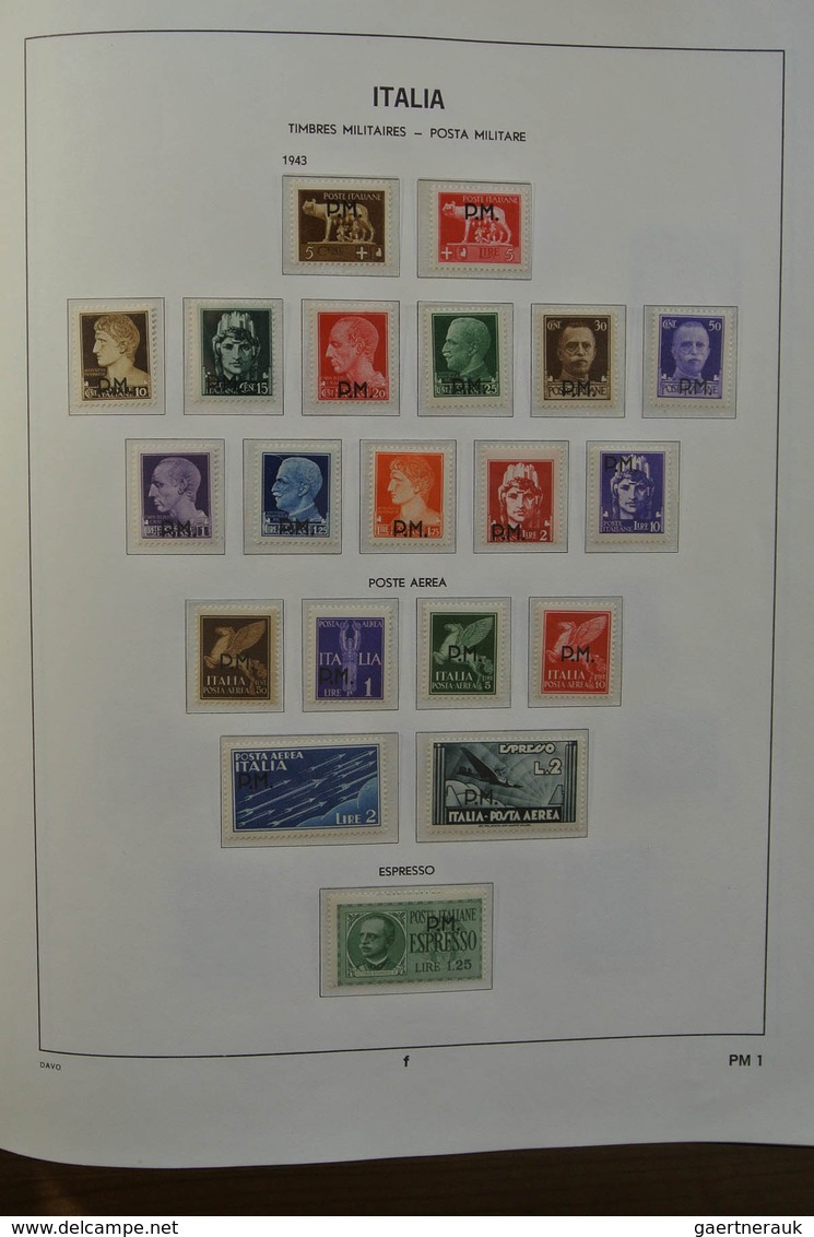 Italien: 1861-1975. MNH, mint hinged and used collection Italy 1861-1975 in 2 Davo cristal albums an