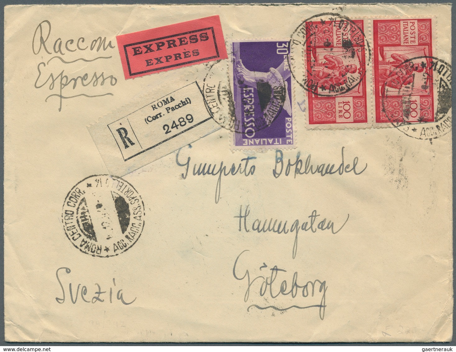 Italien: 1871/1949, Italy/Area, Group Of Six Better Entires, E.g. 1871 Registered Cover, 1933 Vatica - Neufs