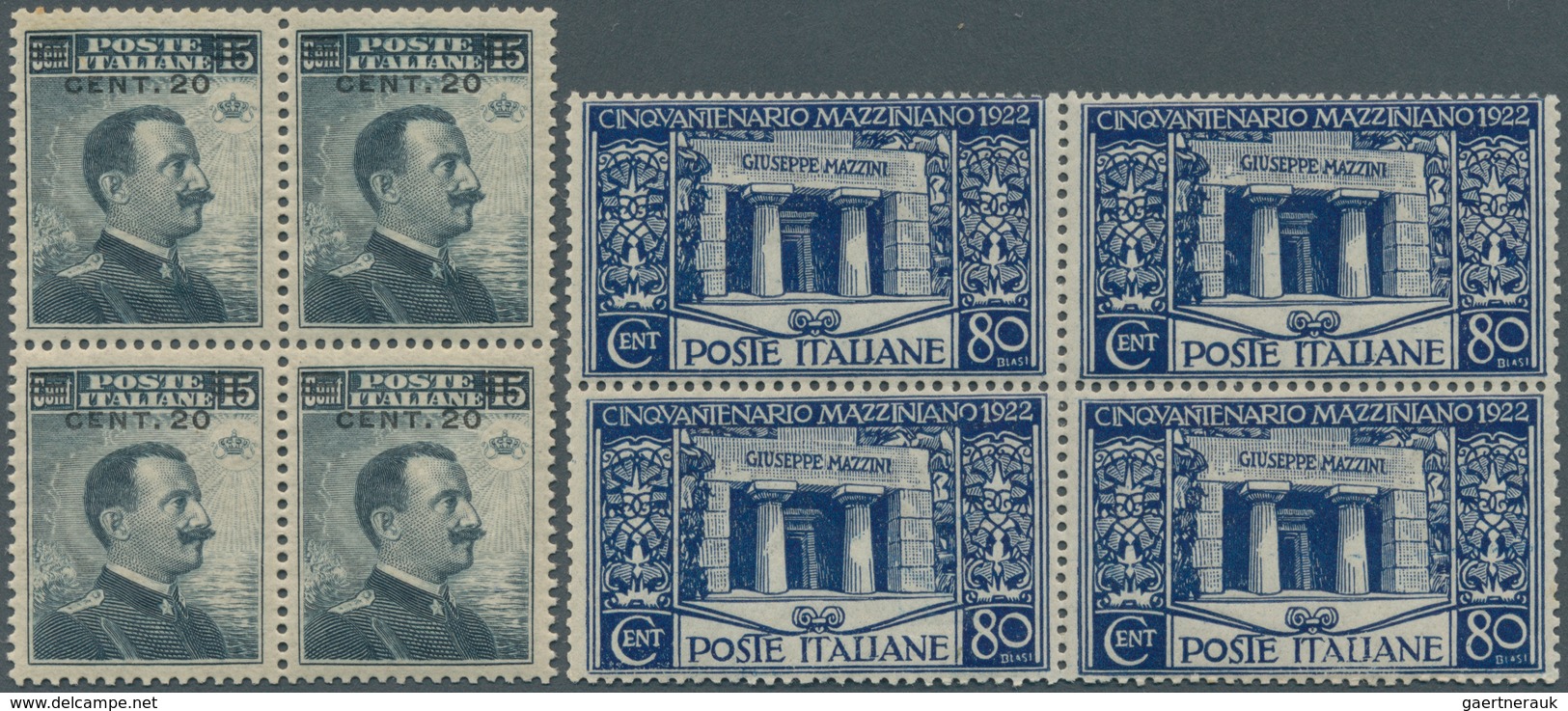 Italien: 1911/1931, Chiefly U/m Lot Of Better Issues Incl. Blocks Of Four, E.g. Sass. 96 Block Of Fo - Ongebruikt