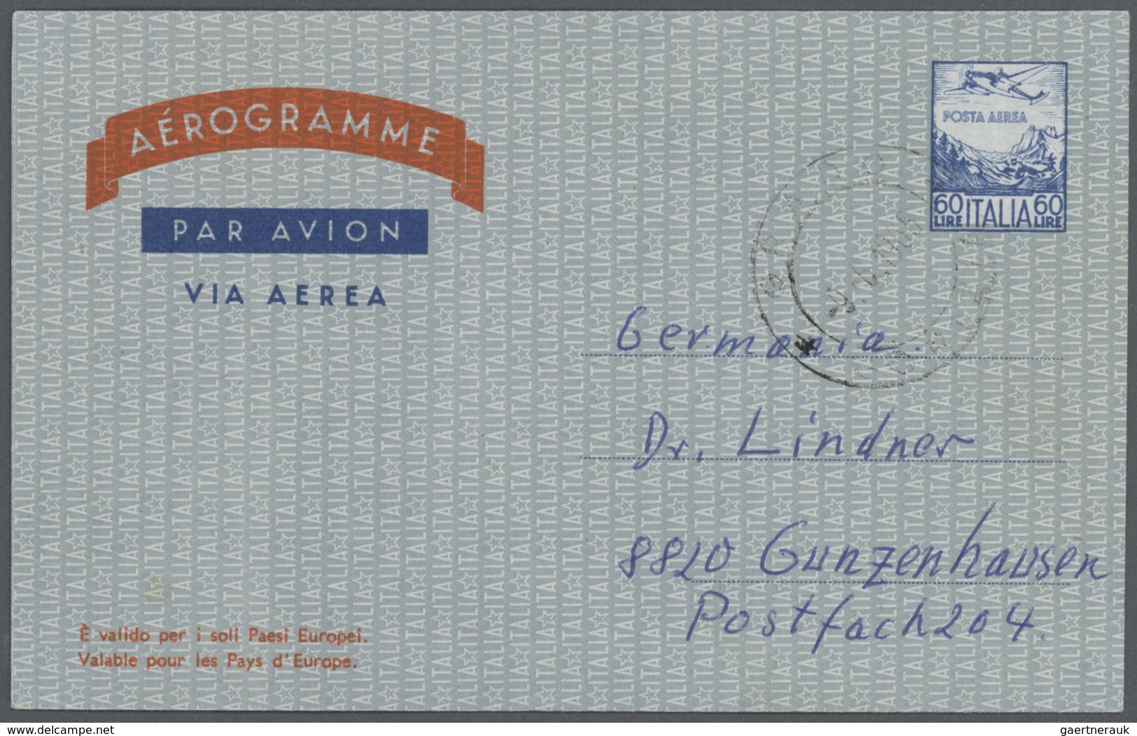 Italien - Ganzsachen: 1952/1989 (ca.), Bestand Von Ca. 640 Ungebrauchten Und Gebrauchten AEROGRAMMEN - Entero Postal