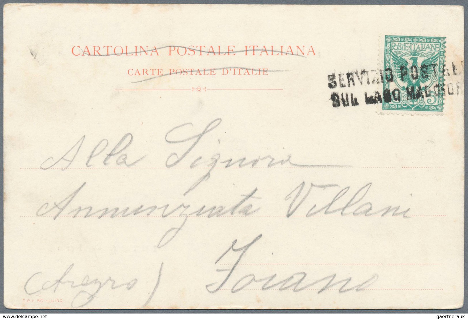 Italien - Stempel: 1882/1932, Small But Interesting Lot Of 11 Postcards All Bearing Lago Maggiore Sh - Marcophilie