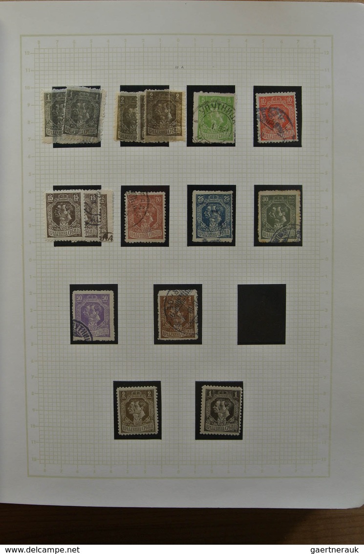 Jugoslawien: 1866-1945. Partly specialised, MNH, mint hinged and used collection Yugoslavia 1866-194