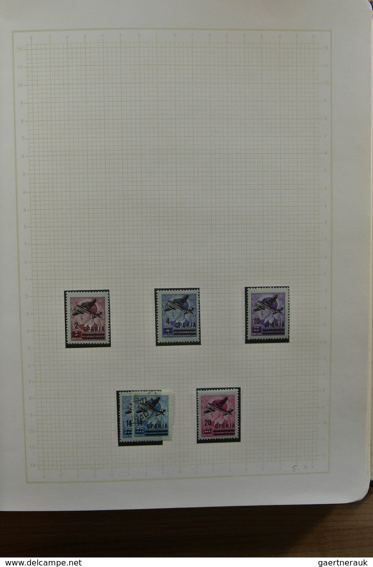 Jugoslawien: 1866-1945. Partly specialised, MNH, mint hinged and used collection Yugoslavia 1866-194