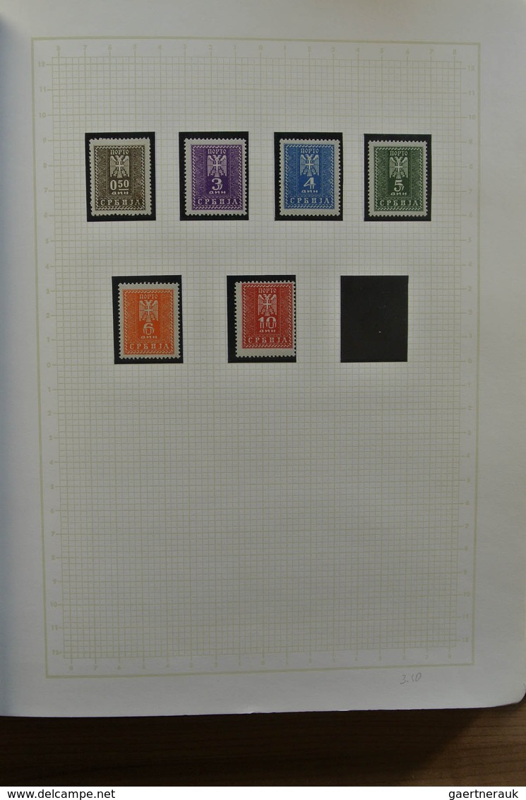 Jugoslawien: 1866-1945. Partly specialised, MNH, mint hinged and used collection Yugoslavia 1866-194