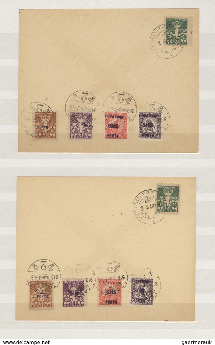 Jugoslawien: 1918/1919, Specialised Accumulation Of Apprx. 1.050 Stamps, Almost Exclusively Issues F - Oblitérés